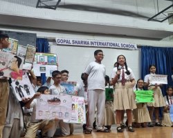 The Childrens Movement for Civic Awareness launch assembly conducted by std VIII students